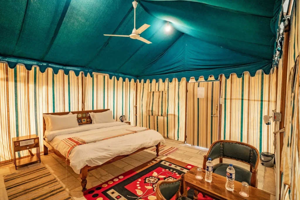 stay in swiss tent